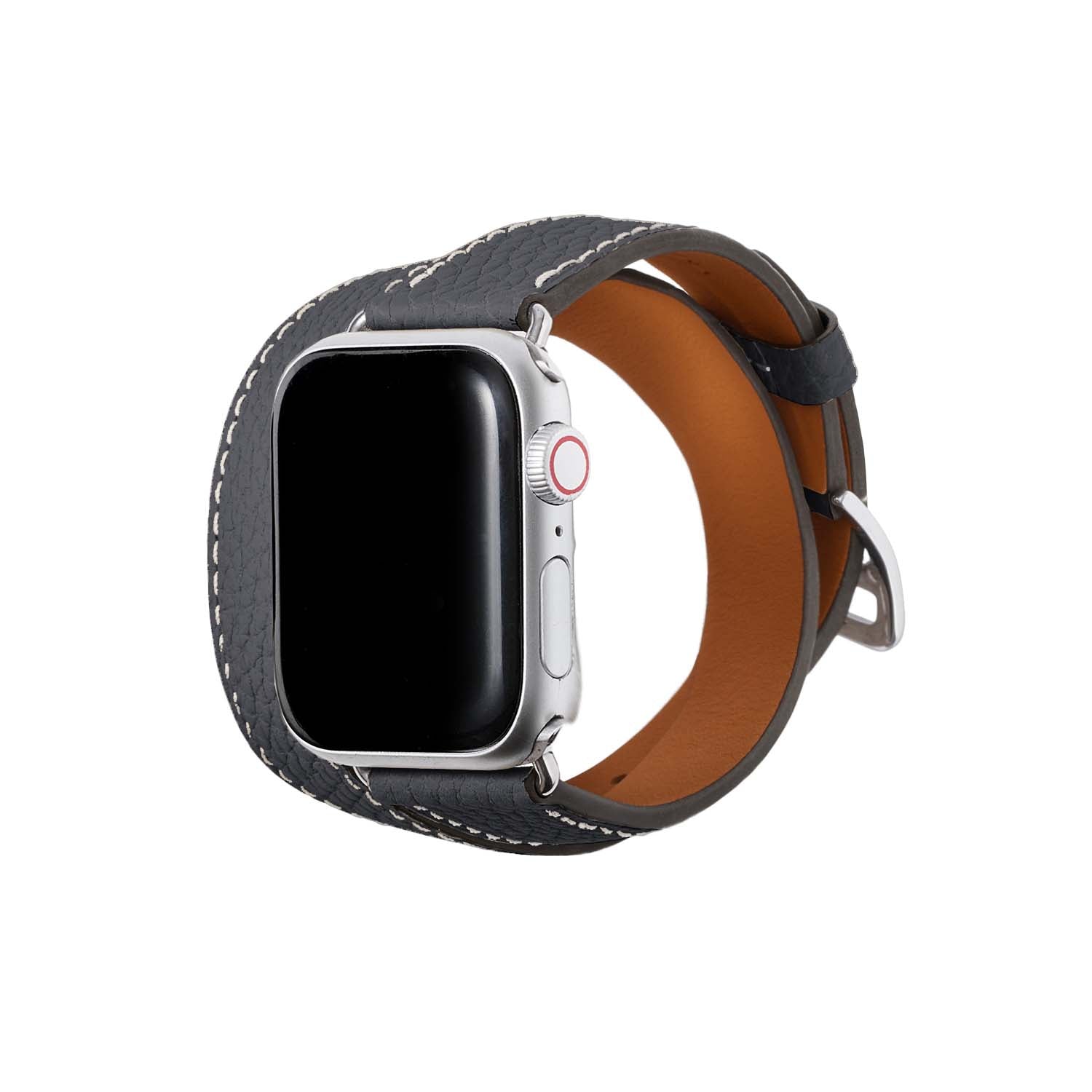 ダブルトゥール  Apple Watch レザーバンド シュリンクレザー【38mm/40mm/41mm】 (アダプター：シルバー)