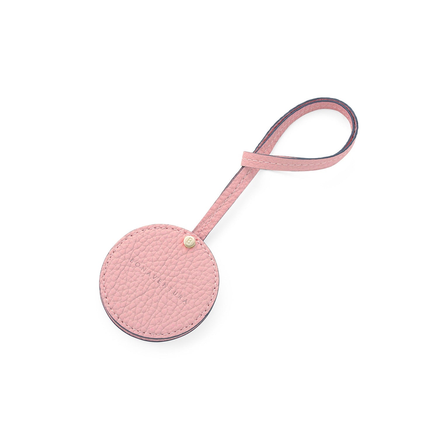 Compact mirror in shrink leather