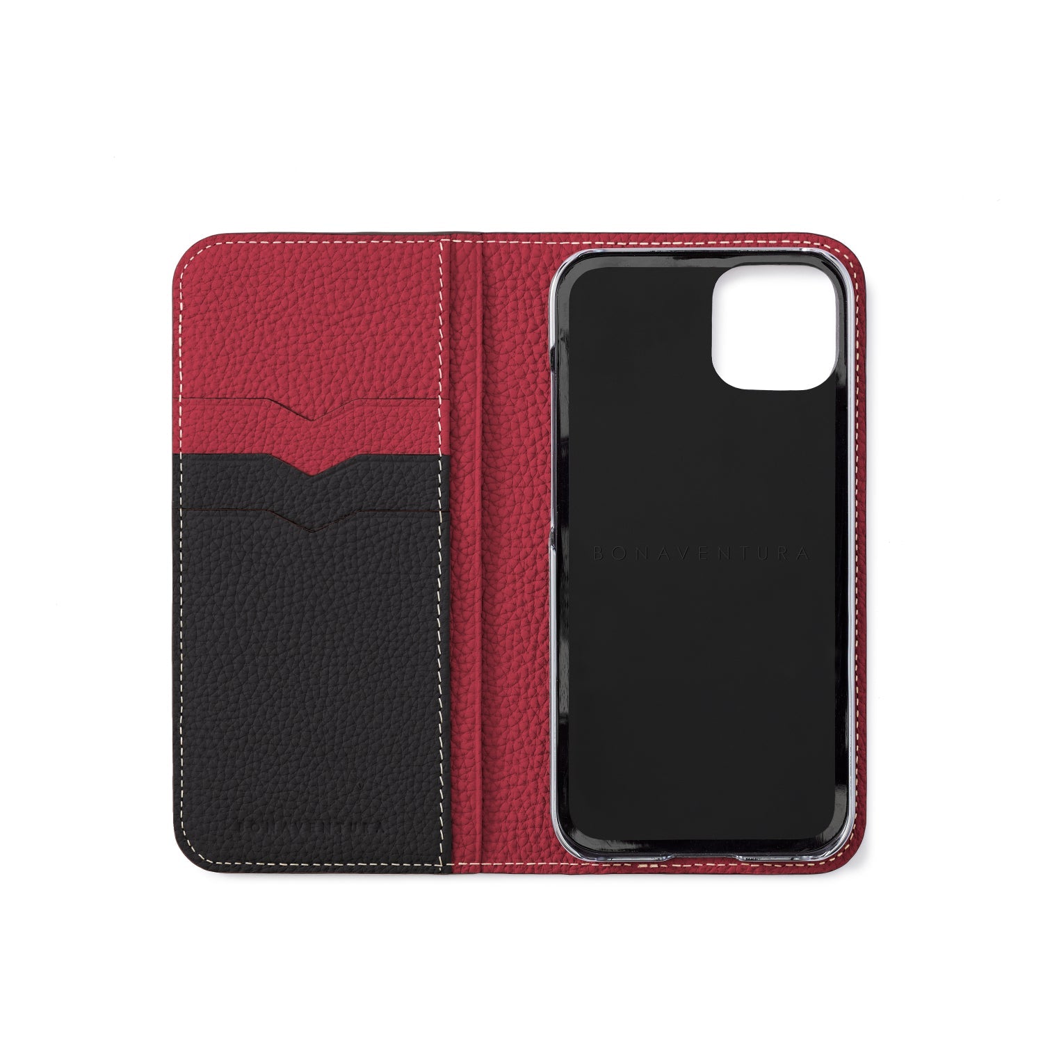 (iPhone 14) BONAVENTURA x YOSHIMASA HOSHIBA Diary Case Shrink Leather