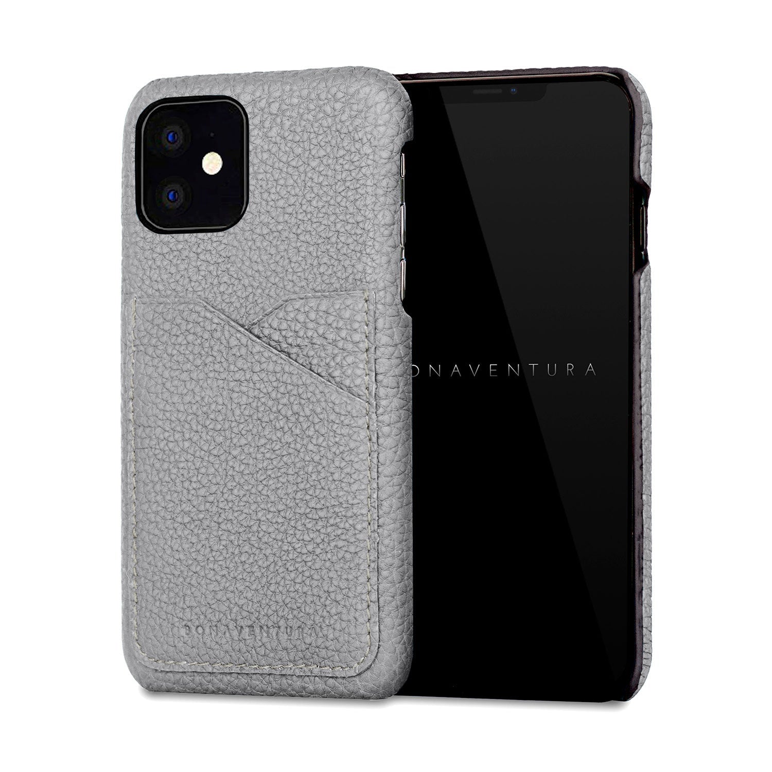 (iPhone 11) Back cover case Shrink leather