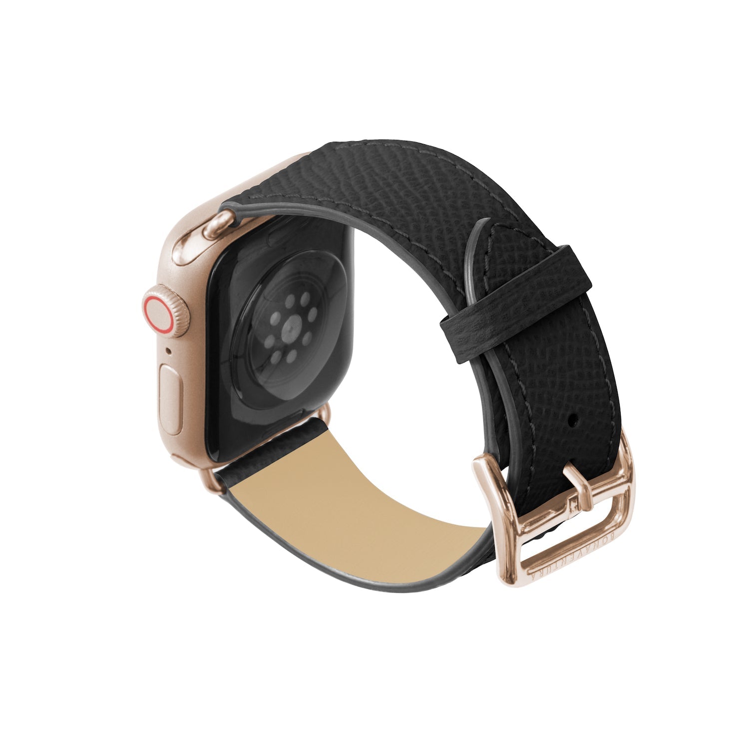 ノブレッサ Apple Watch レザーバンド【38mm/40mm/41mm, M/Lサイズ】 (アダプター：ゴールド)