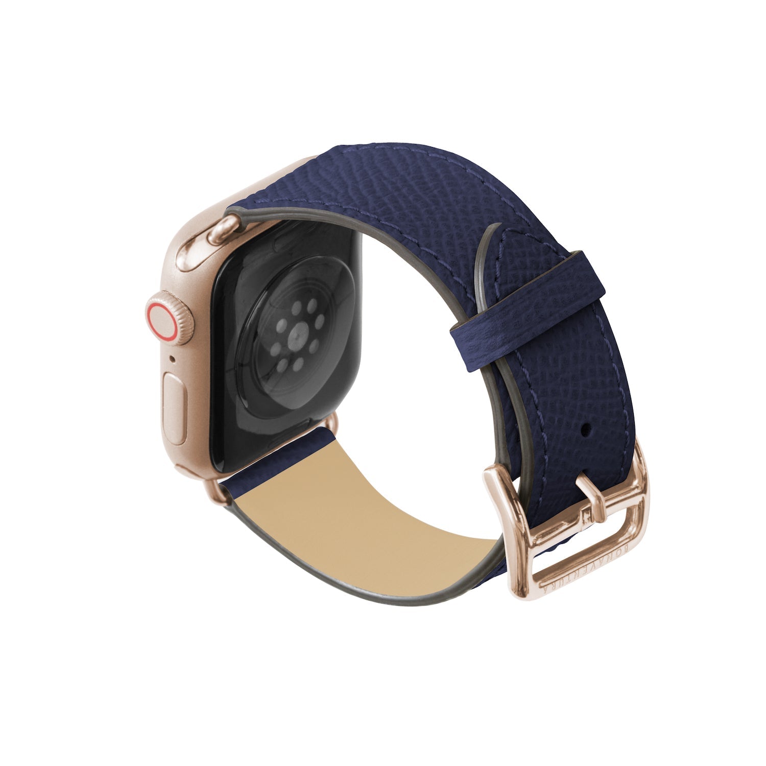 ノブレッサ Apple Watch レザーバンド【38mm/40mm/41mm, M/Lサイズ】 (アダプター：ゴールド)