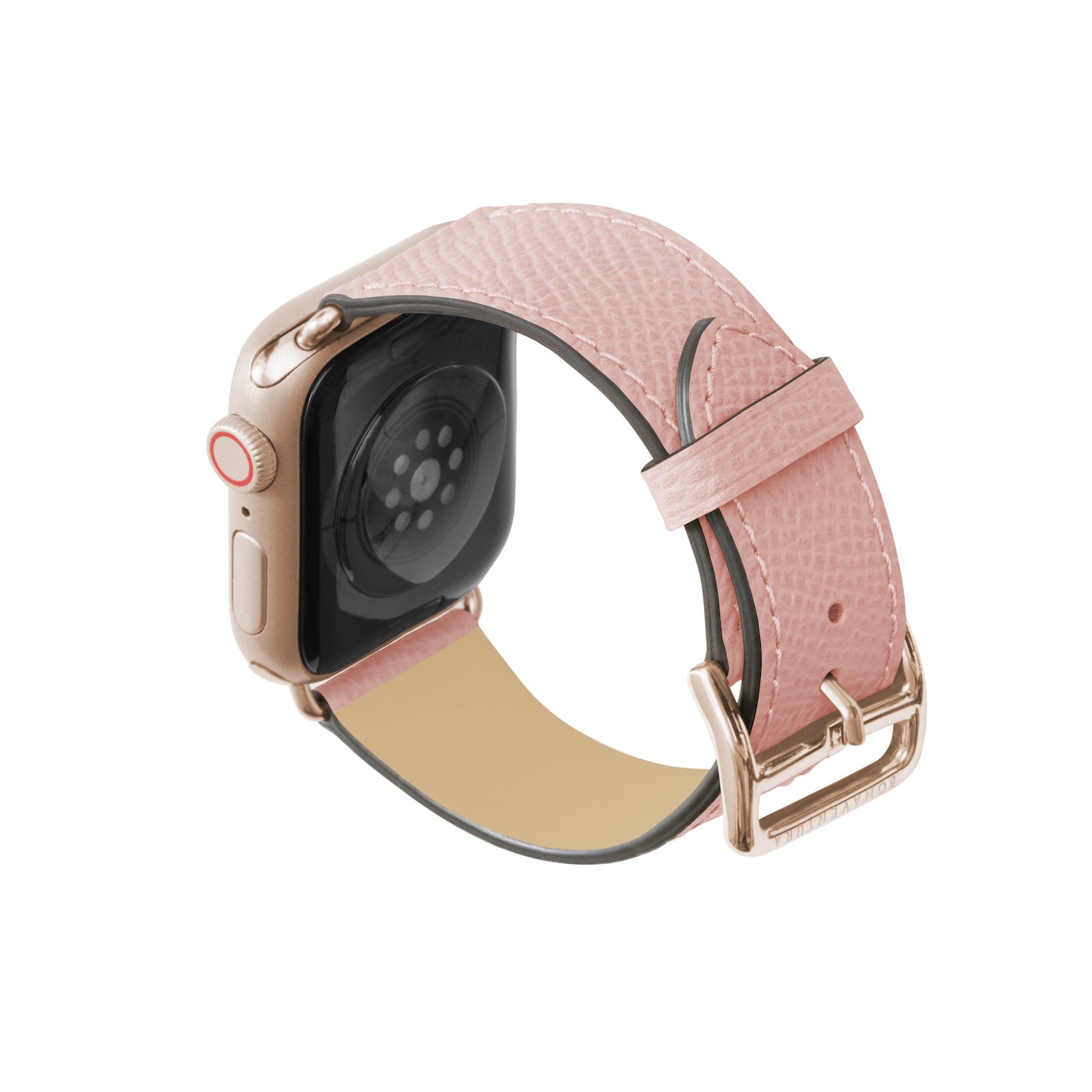 ノブレッサ Apple Watch レザーバンド【38mm/40mm/41mm, M/Lサイズ】 (アダプター：ゴールド)