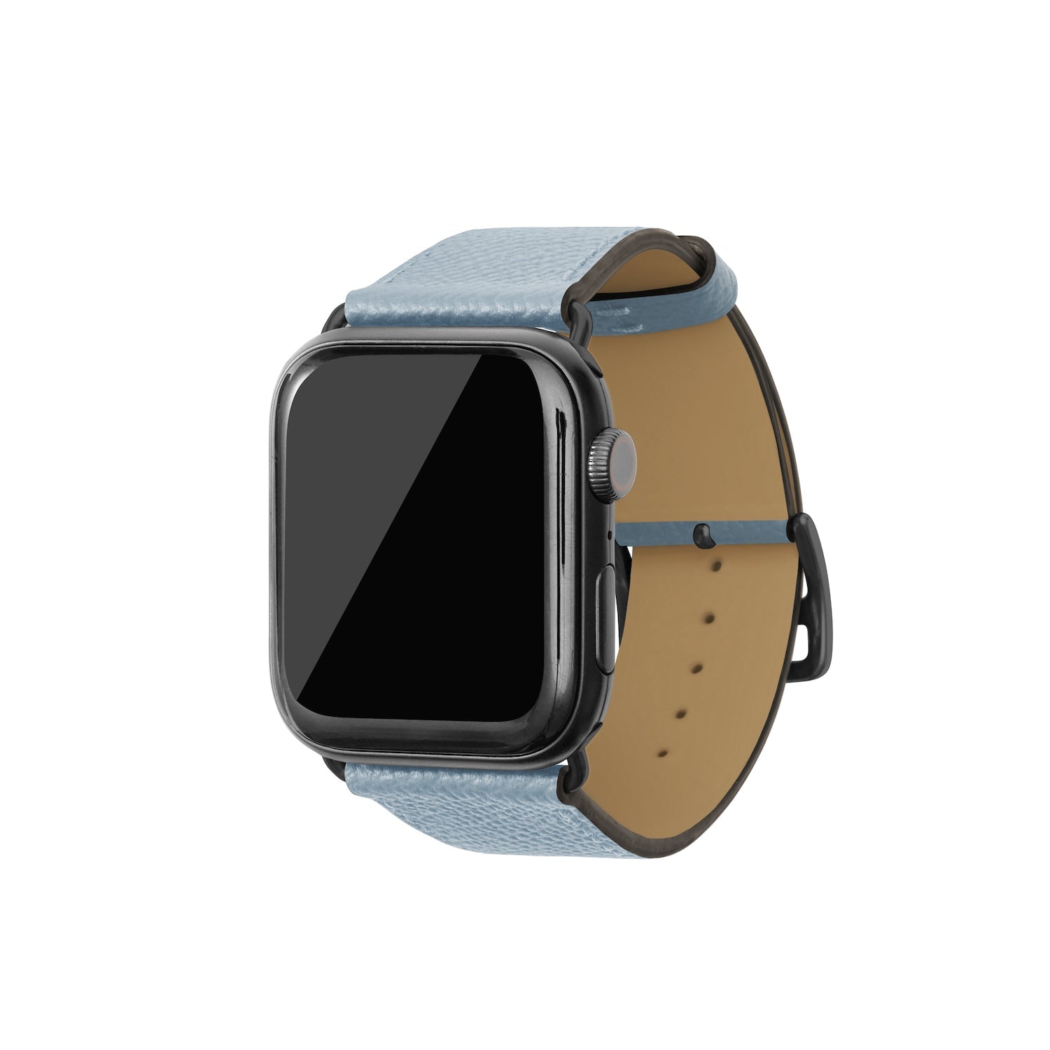 ノブレッサ Apple Watch レザーバンド【42mm/44mm/45mm, M/Lサイズ】 (アダプター：ブラック)