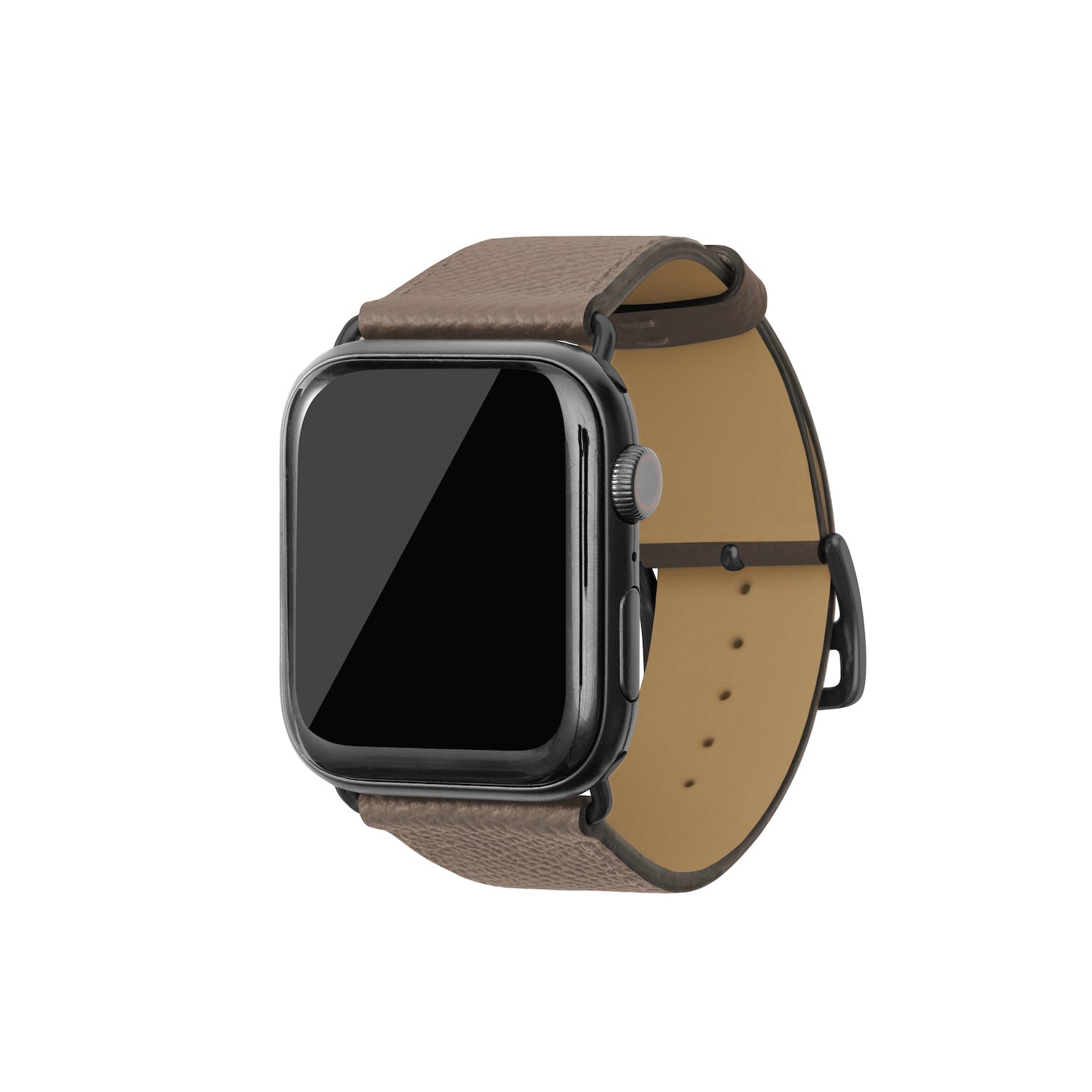 ノブレッサ Apple Watch レザーバンド【42mm/44mm/45mm, M/Lサイズ】 (アダプター：ブラック)