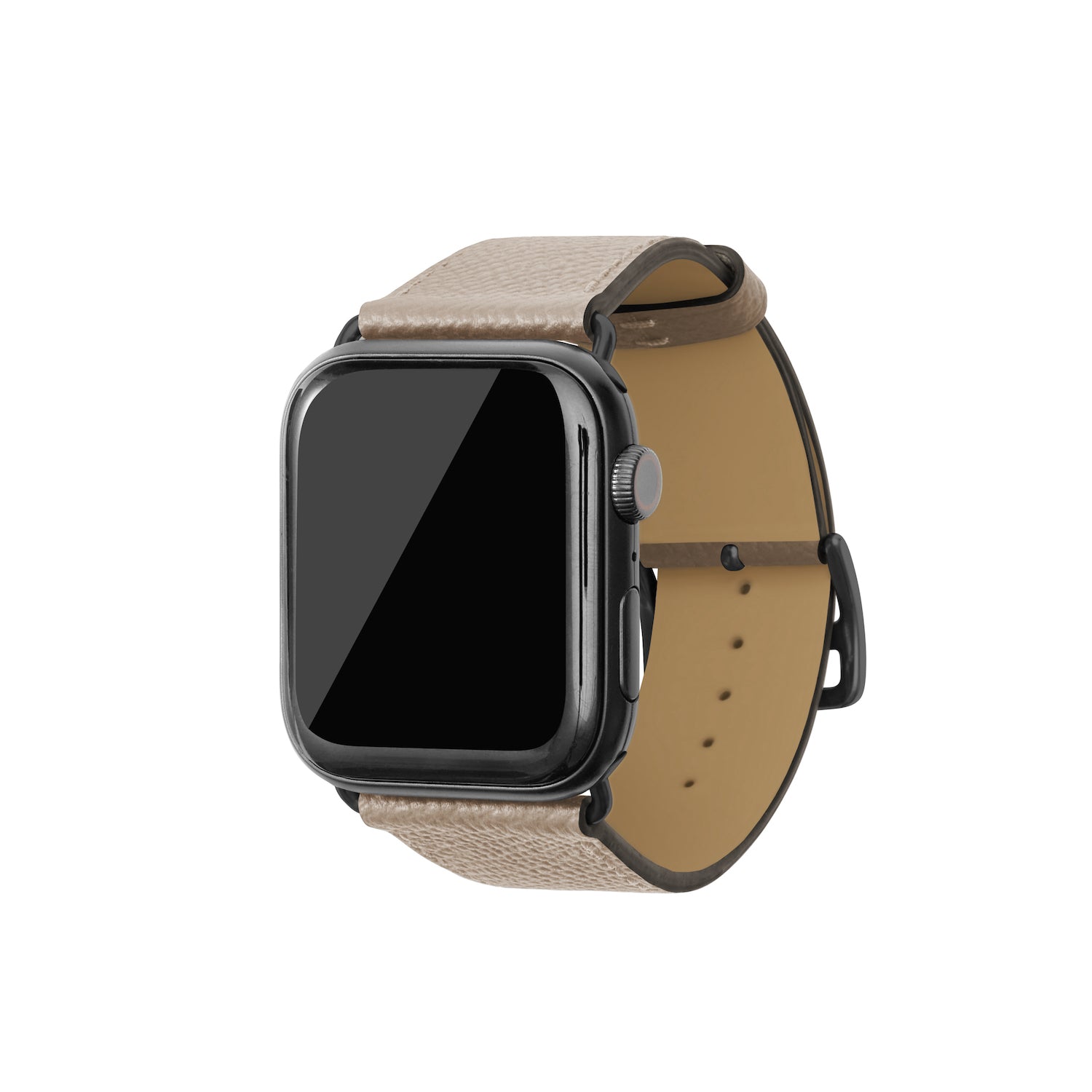 ノブレッサ Apple Watch レザーバンド【42mm/44mm/45mm, M/Lサイズ】 (アダプター：ブラック)