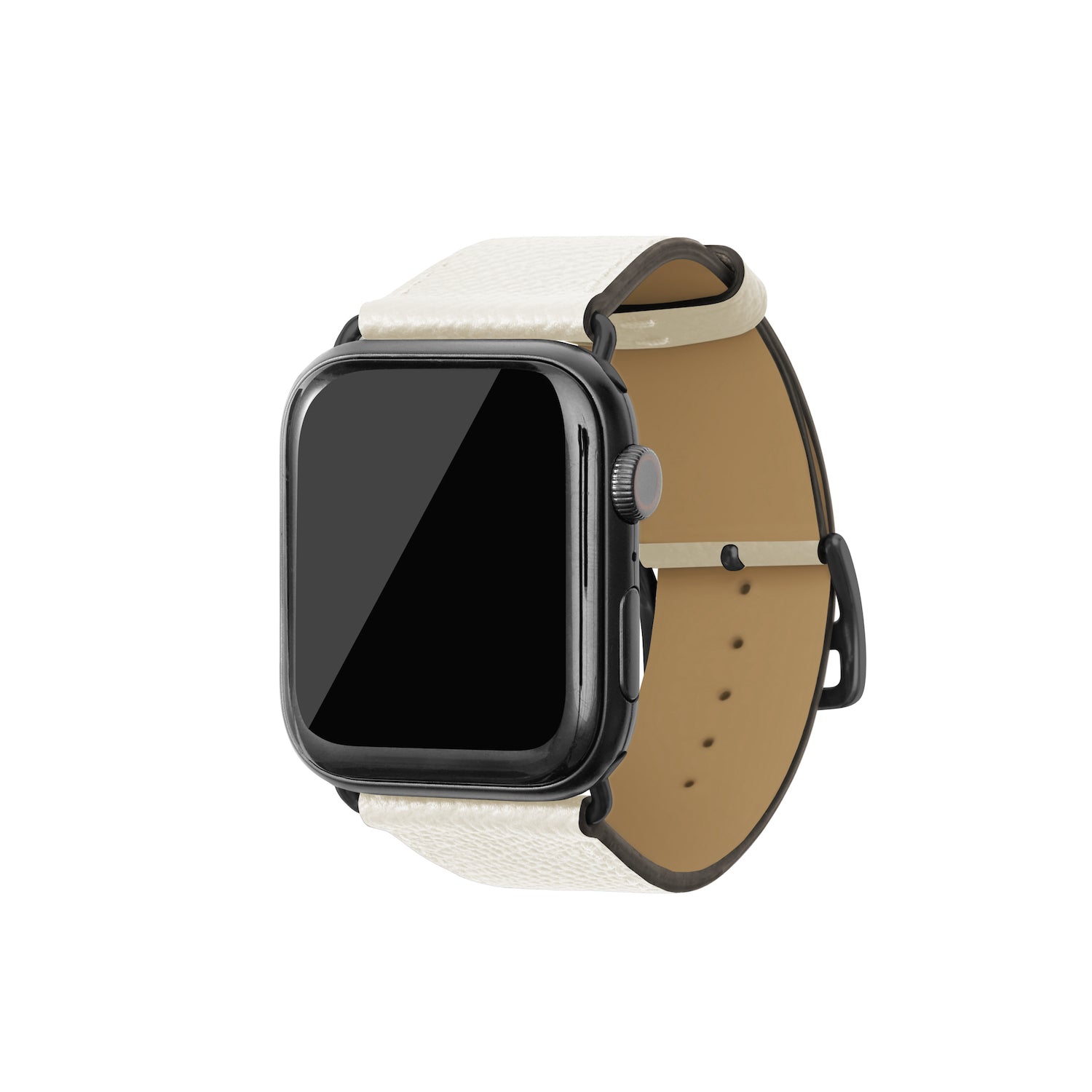 ノブレッサ Apple Watch レザーバンド【42mm/44mm/45mm, M/Lサイズ】 (アダプター：ブラック)