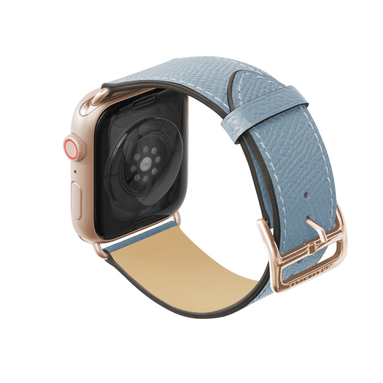 ノブレッサ Apple Watch レザーバンド【42mm/44mm/45mm, M/Lサイズ】 (アダプター：ゴールド)