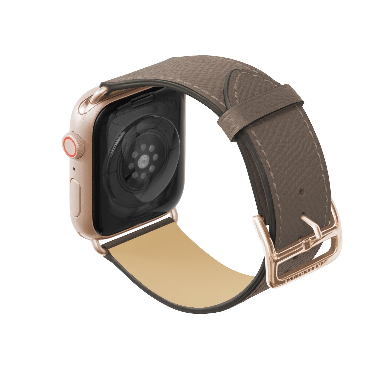 ノブレッサ Apple Watch レザーバンド【42mm/44mm/45mm, M/Lサイズ】 (アダプター：ゴールド)