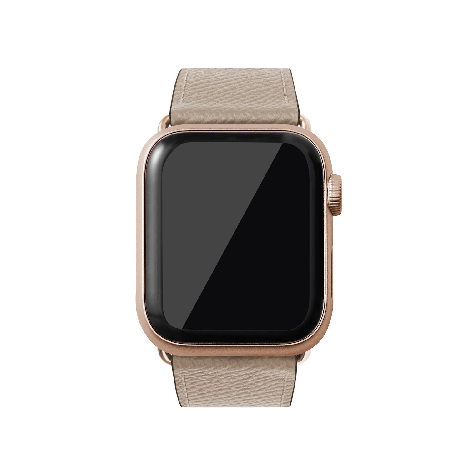 ノブレッサ Apple Watch レザーバンド【42mm/44mm/45mm, M/Lサイズ】 (アダプター：ゴールド)