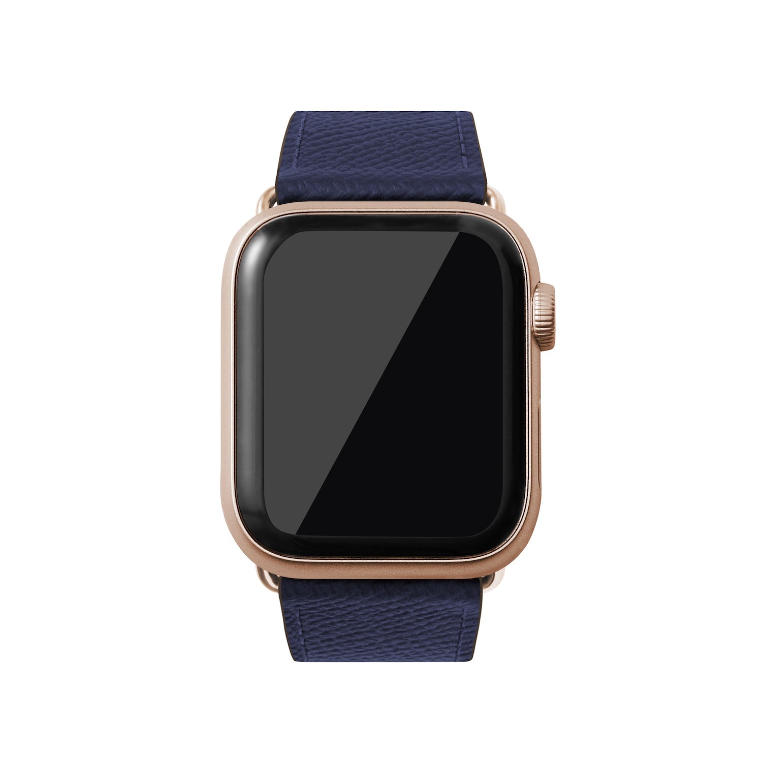 ノブレッサ Apple Watch レザーバンド【42mm/44mm/45mm, M/Lサイズ】 (アダプター：ゴールド)