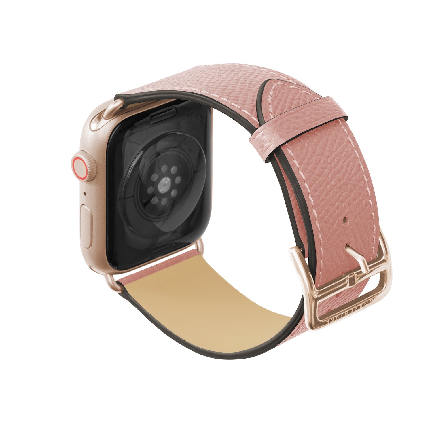 ノブレッサ Apple Watch レザーバンド【42mm/44mm/45mm, M/Lサイズ】 (アダプター：ゴールド)