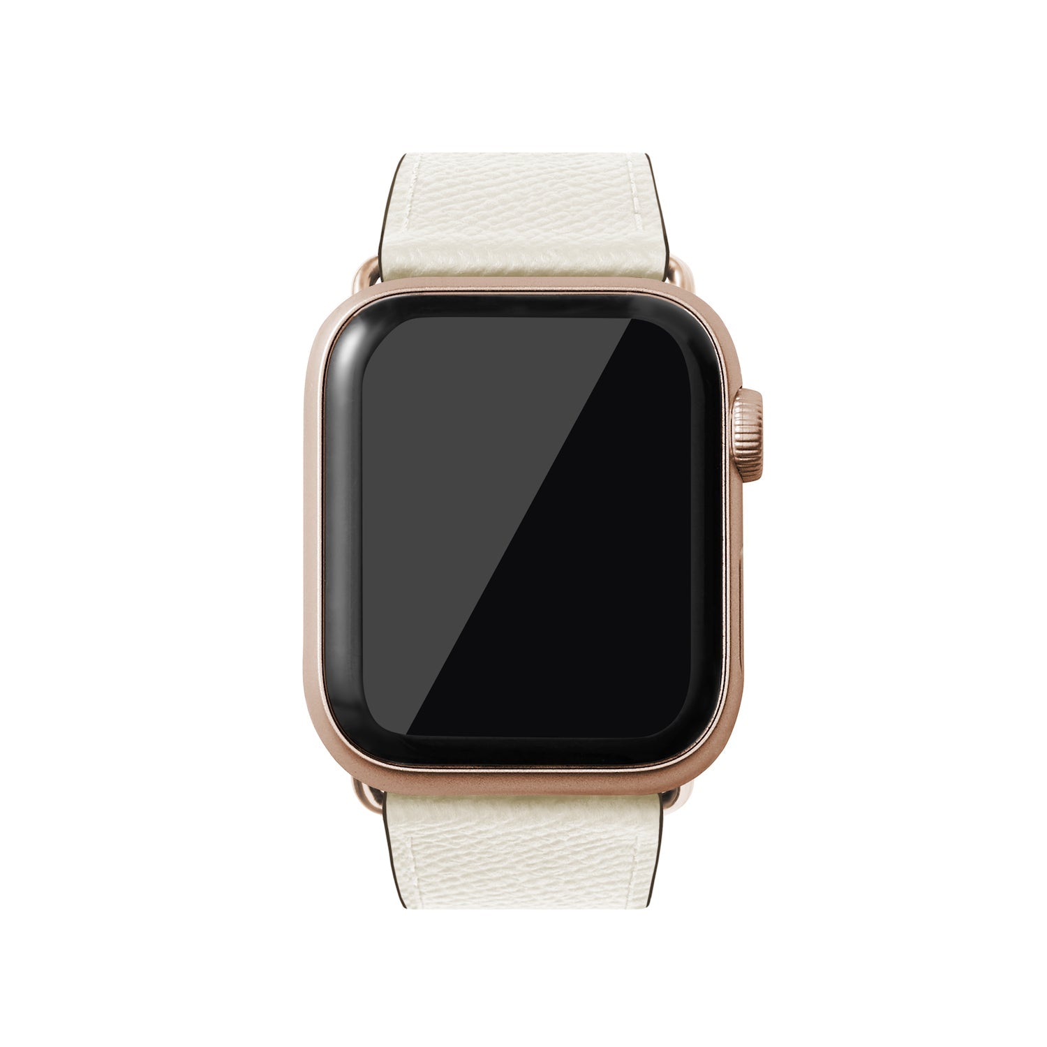 ノブレッサ Apple Watch レザーバンド【42mm/44mm/45mm, M/Lサイズ】 (アダプター：ゴールド)