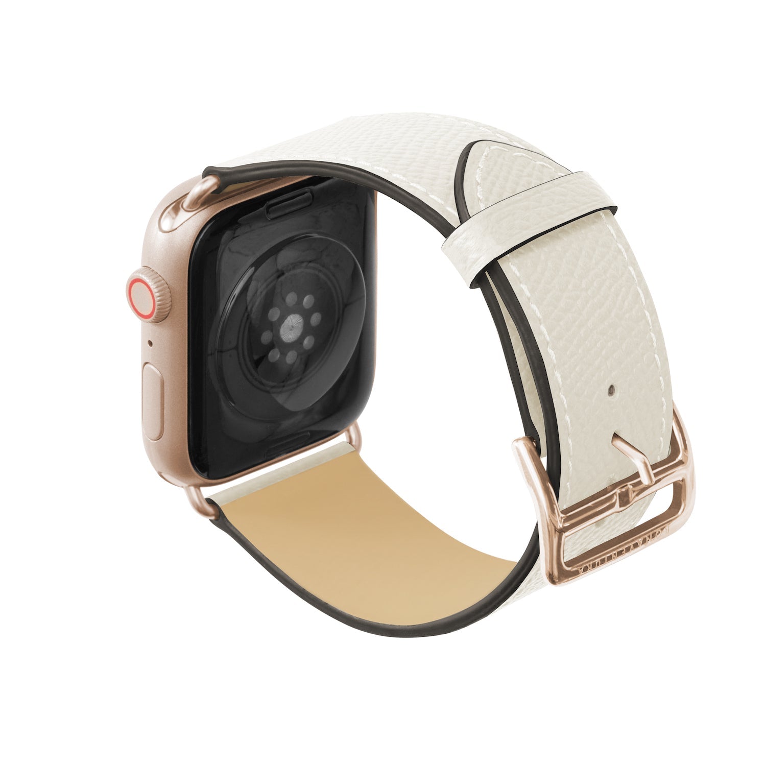 ノブレッサ Apple Watch レザーバンド【42mm/44mm/45mm, M/Lサイズ】 (アダプター：ゴールド)