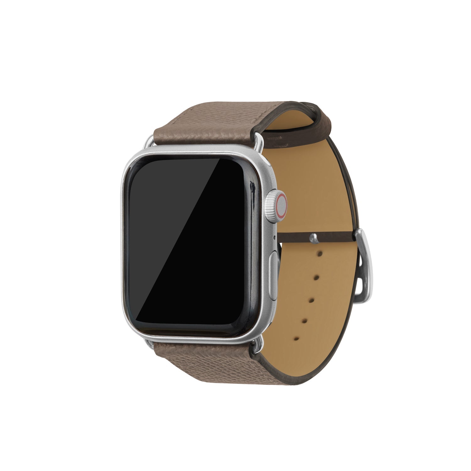 ノブレッサ Apple Watch レザーバンド【42mm/44mm/45mm, M/Lサイズ】 (アダプター：シルバー)