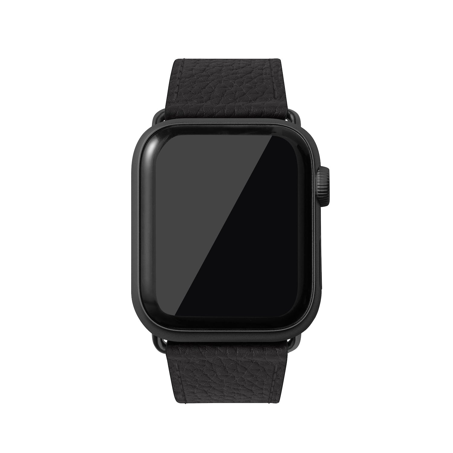 Apple Watch レザーバンド【42mm/44mm/45mm, M/Lサイズ】 (アダプター：ブラック)