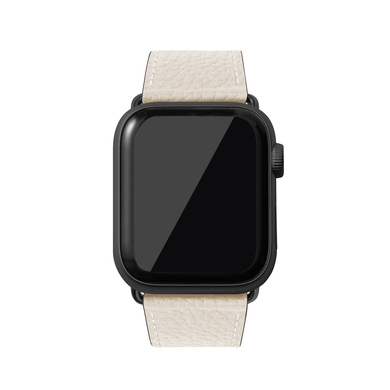 Apple Watch レザーバンド【42mm/44mm/45mm, M/Lサイズ】 (アダプター：ブラック)