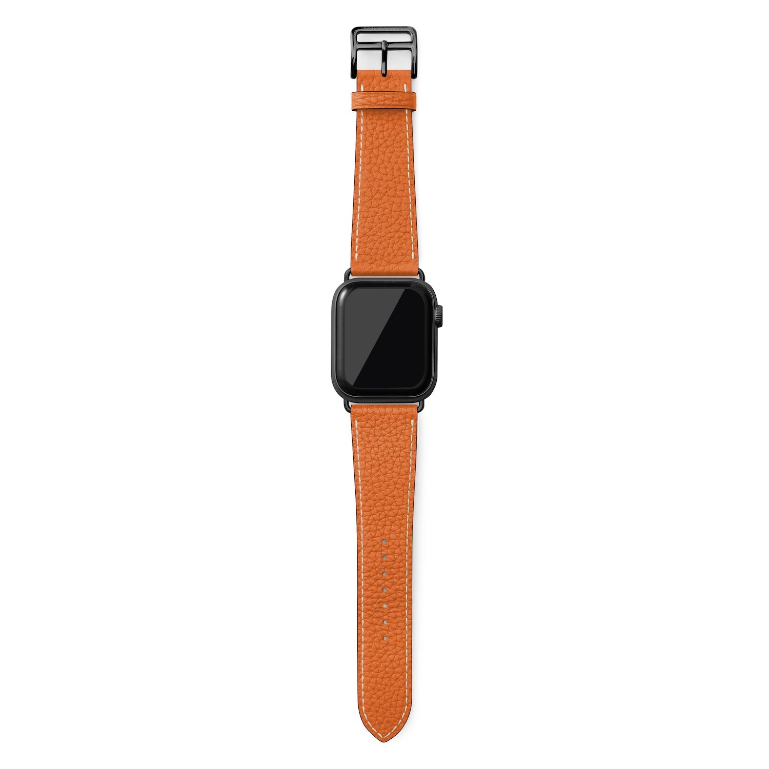 Apple Watch レザーバンド【42mm/44mm/45mm, M/Lサイズ】 (アダプター：ブラック)