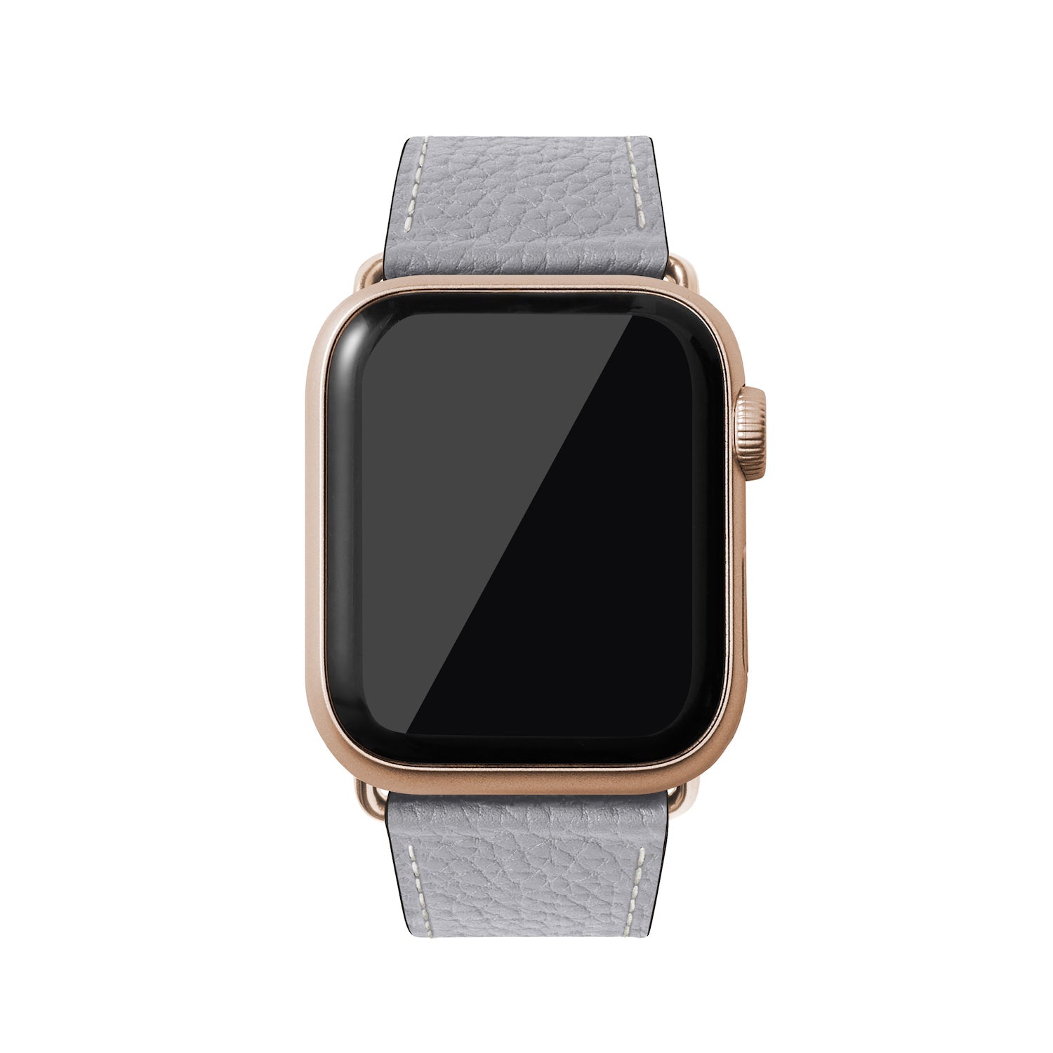 Apple Watch レザーバンド【42mm/44mm/45mm, M/Lサイズ】 (アダプター：ゴールド)