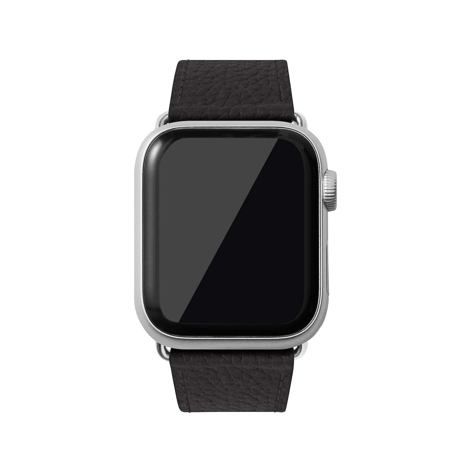 Apple Watch レザーバンド【42mm/44mm/45mm, M/Lサイズ】 (アダプター：シルバー)