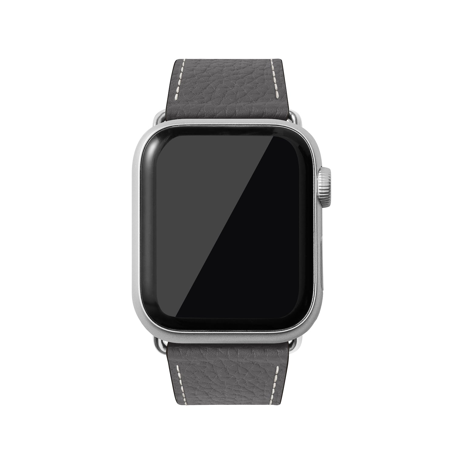 Apple Watch レザーバンド【42mm/44mm/45mm, M/Lサイズ】 (アダプター：シルバー)