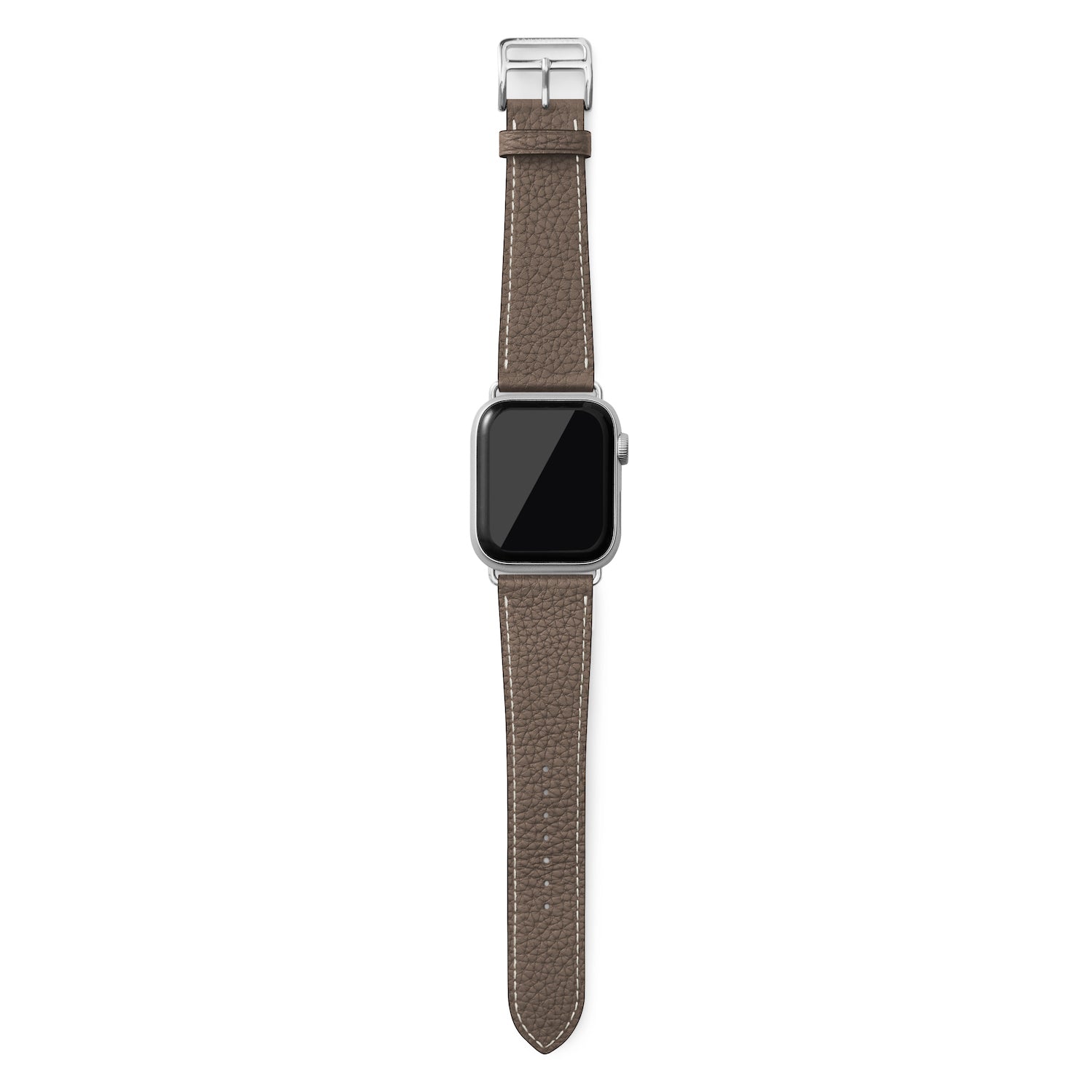 Apple Watch レザーバンド【42mm/44mm/45mm, M/Lサイズ】 (アダプター：シルバー)