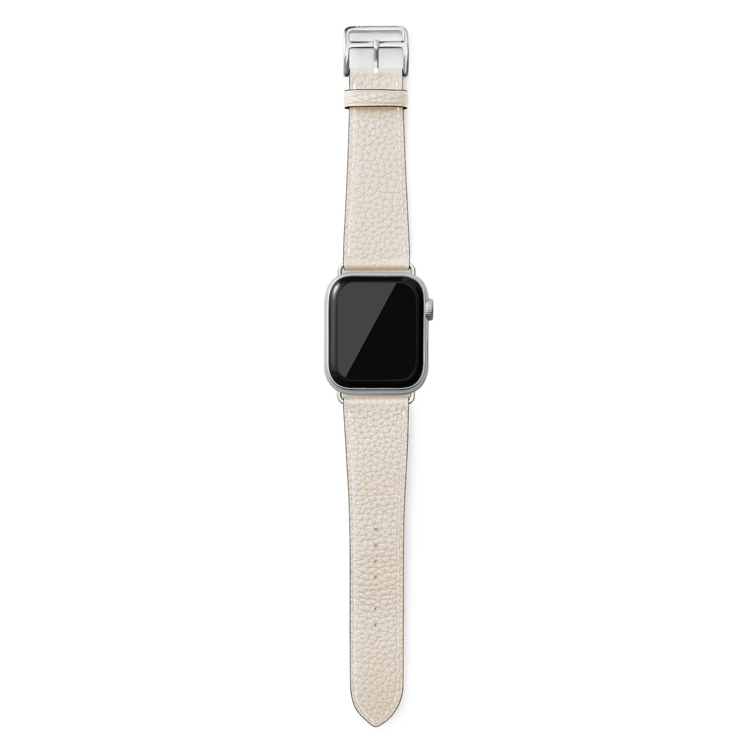 Apple Watch レザーバンド【42mm/44mm/45mm, M/Lサイズ】 (アダプター：シルバー)