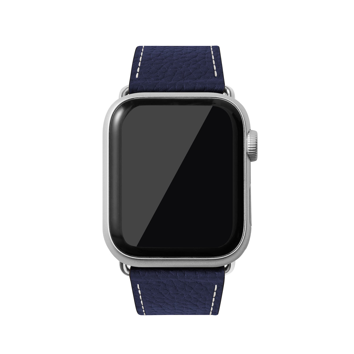 Apple Watch レザーバンド【42mm/44mm/45mm, M/Lサイズ】 (アダプター：シルバー)