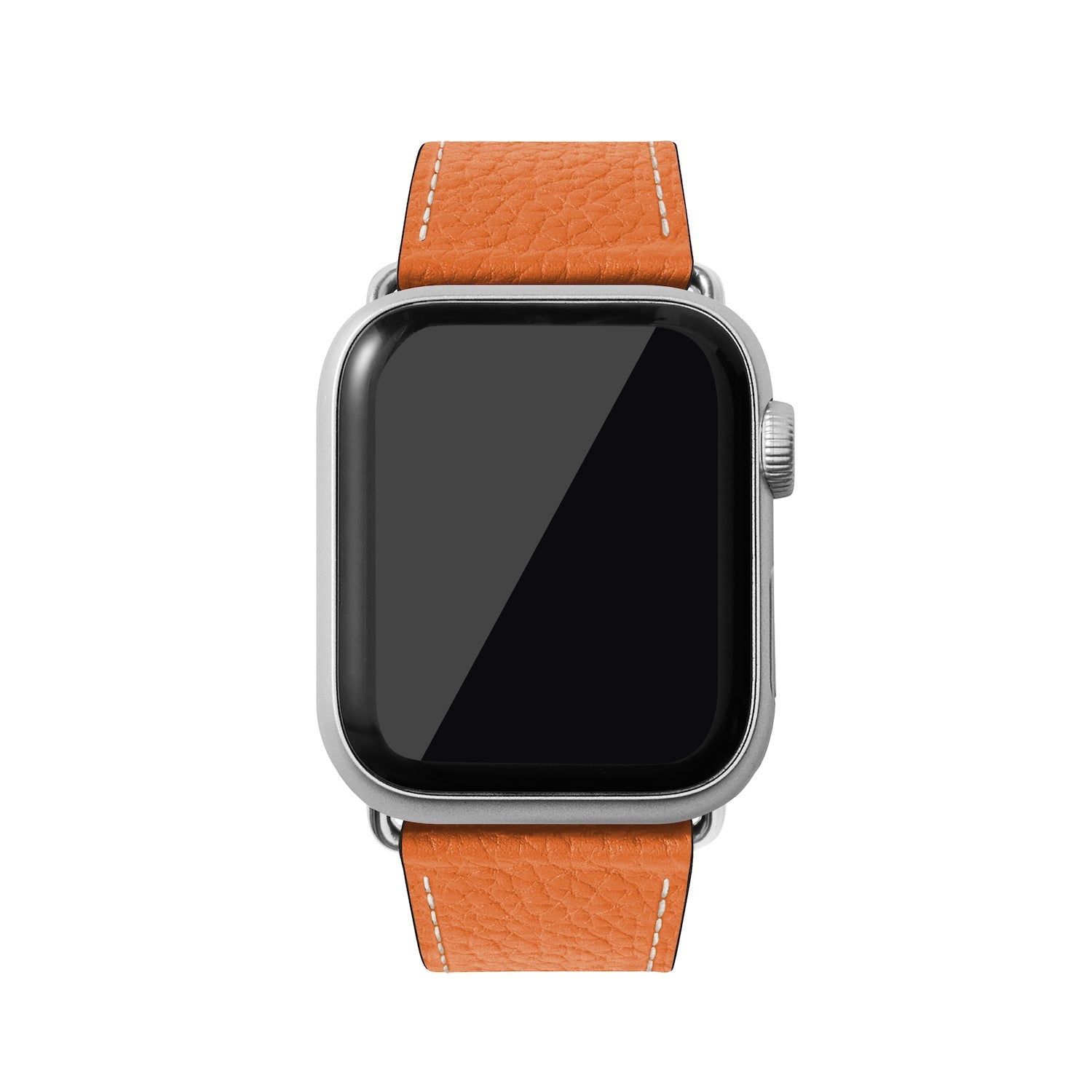 Apple Watch レザーバンド【42mm/44mm/45mm, M/Lサイズ】 (アダプター：シルバー)