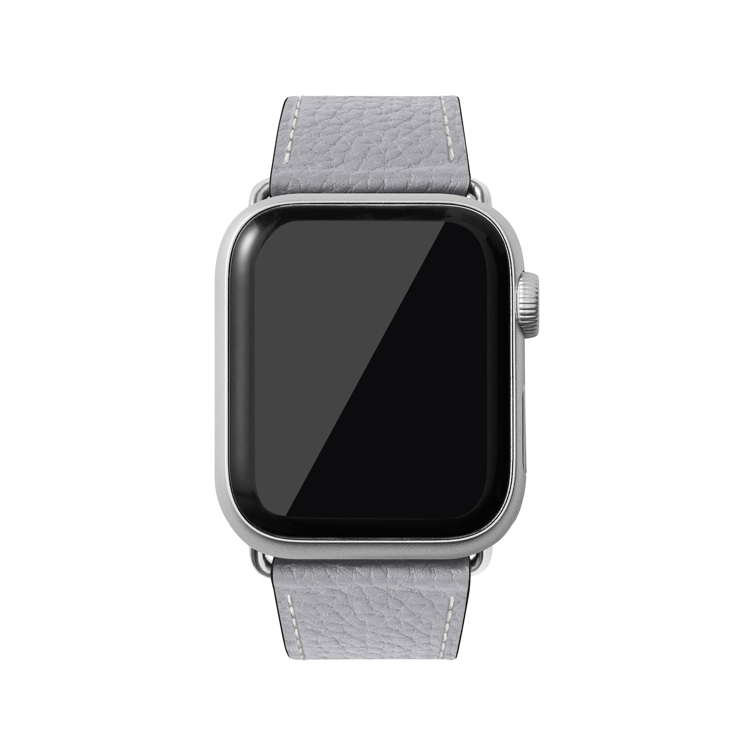 Apple Watch レザーバンド【42mm/44mm/45mm, M/Lサイズ】 (アダプター：シルバー)